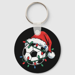 Fußball Ll Weihnachtsmann Hut Xmas Lustiger Weihna Schlüsselanhänger