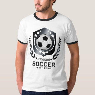Fußball-Logo | klassisches Schwarz-Weiß T-Shirt