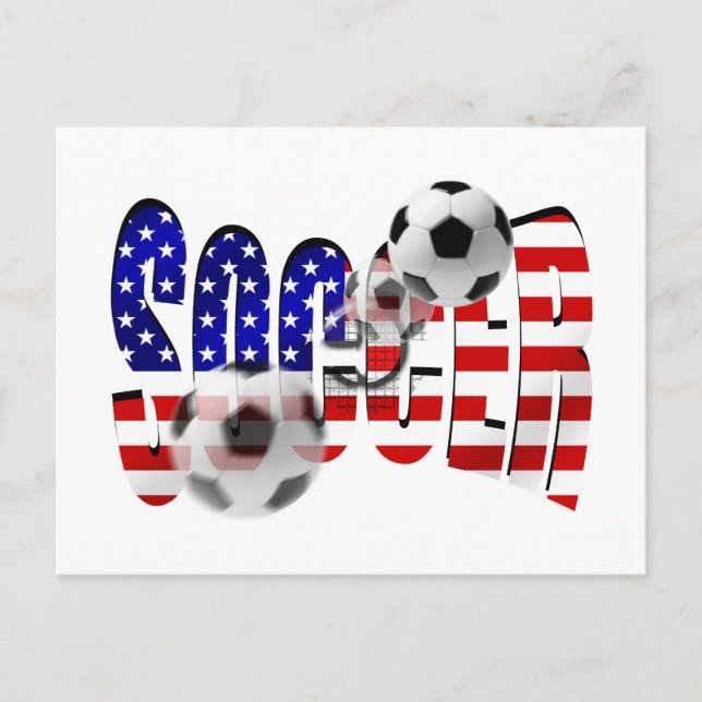 Fußball-Logo-Shoot-Fahne des US-Goal Gear Postkarte (Vorderseite)