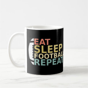 Fußball Lover Eat Sleep Football Wiederholung Kaffeetasse