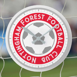 Fußball-Lüfter oder Fußball-Unterstützer Runde Uhr