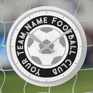 Fußball-Lüfter oder Fußball-Unterstützer Runde Wanduhr