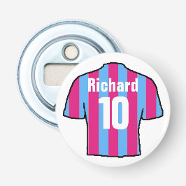 Fußball-Lüfter Shirt zu personalisieren. Flaschenöffner