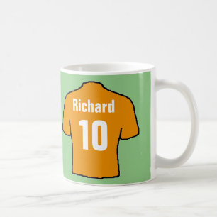 Fußball-Lüfter Shirt zu personalisieren. Kaffeetasse
