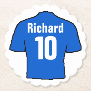 Fußball-Lüfter Shirt zu personalisieren. Untersetzer