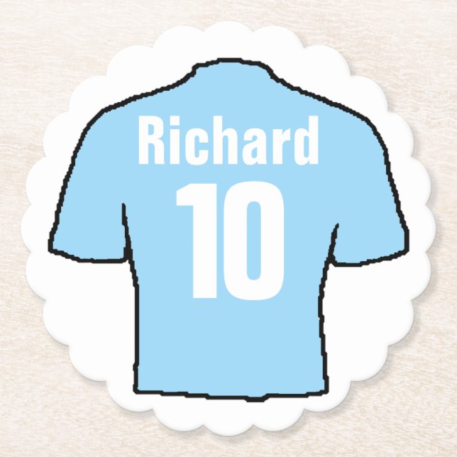 Fußball-Lüfter Shirt zu personalisieren. Untersetzer (Vorderseite)