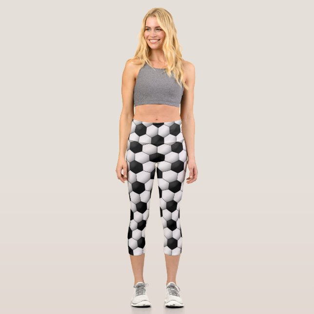 Fußball-Lüfterdesign Capri Leggings (Vorderseite)
