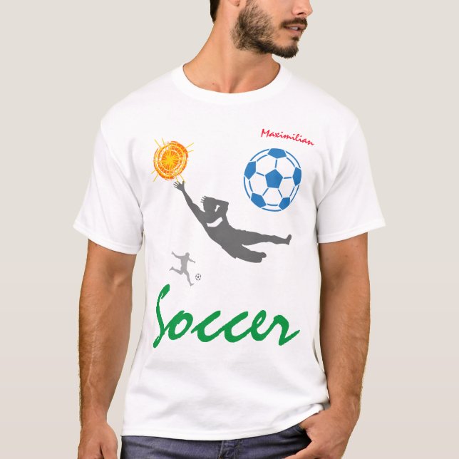 Fußball lustig einzigartig individualisierbar T-Shirt (Vorderseite)