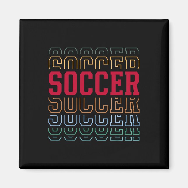 Fußball Lustiger Layered Text Team Spieler Trainer Magnet (Vorne)