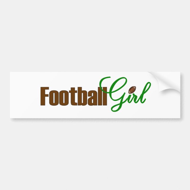 Fußball-Mädchen Autoaufkleber (Vorne)