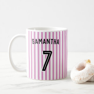Fußball-Mädchen Benutzerdefiniert Spieler und Numm Kaffeetasse