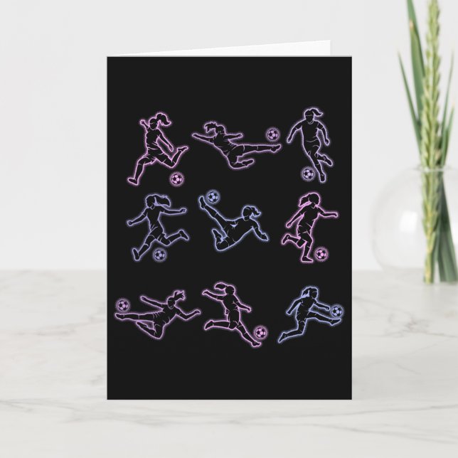 Fußball Mädchen Frauen Jugend  Karte (Vorderseite)