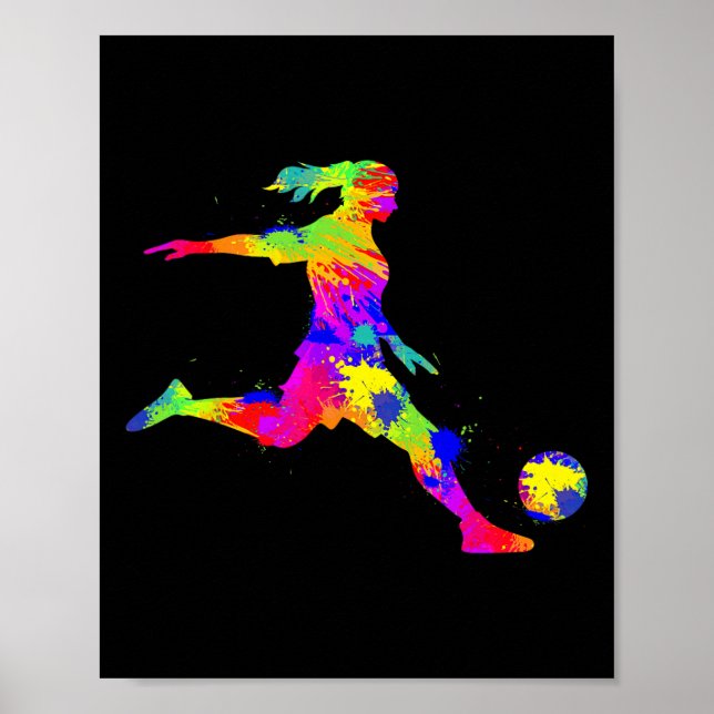 Fußball Mädchen Frauen Jugend  Poster (Vorne)