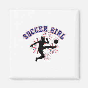 Fußball Mädchen Fußball Fan Unterstützung Stadion  Magnet