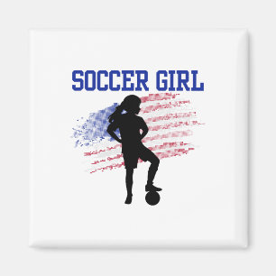 Fußball Mädchen Fußball Fan Unterstützung Stadion Magnet