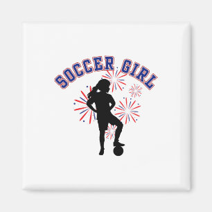 Fußball Mädchen Fußball Fan Unterstützung Stadion Magnet
