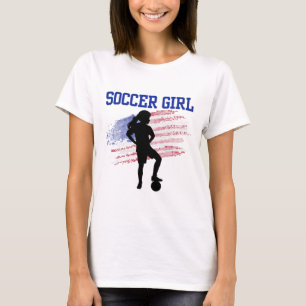 Fußball Mädchen Fußball Fan Unterstützung Stadion T-Shirt