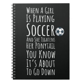 Fußball-Mädchen Geschenke für ihren Spieler Einzig Notizblock