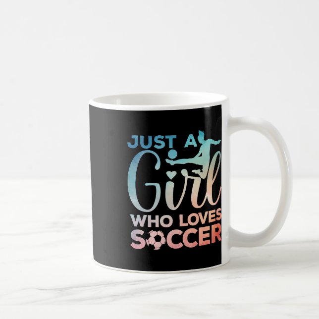 Fußball Mädchen Kunst Für Mädchen Kinder Kleinkind Kaffeetasse (Rechts)
