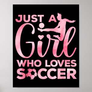 Fußball Mädchen Kunst Für Mädchen Kinder Kleinkind Poster