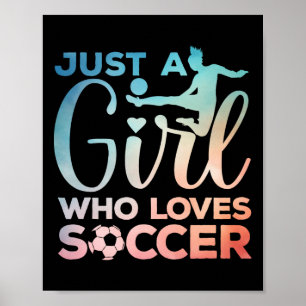 Fußball Mädchen Kunst Für Mädchen Kinder Kleinkind Poster