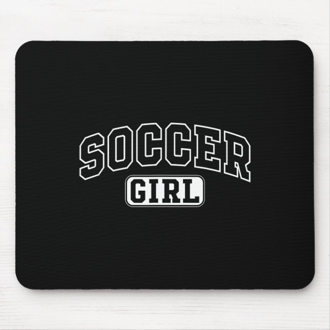 Fußball Mädchen Lustig Athletischer Schriftzug Toc Mousepad (Vorne)
