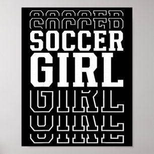 Fußball Mädchen Lustiger Schichttext Tochter Jugen Poster