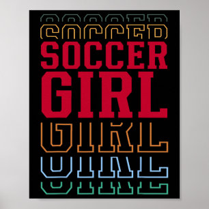 Fußball Mädchen Lustiger Schichttext Tochter Jugen Poster