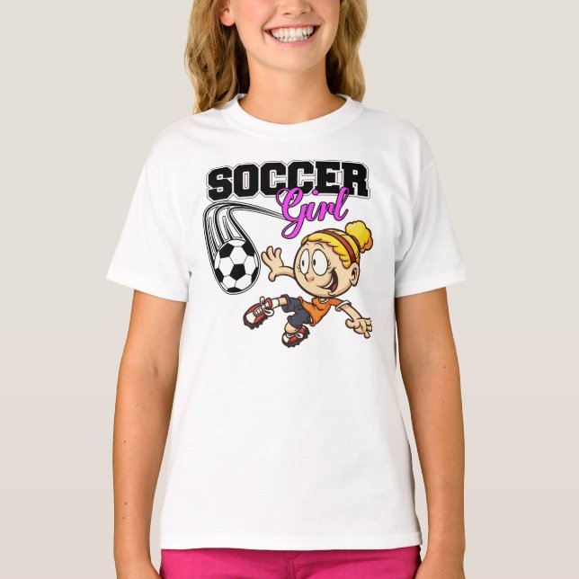 Fußball-Mädchen T-Shirt (Vorderseite)