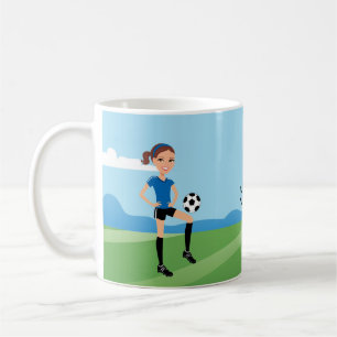 Fußball-Mädchen-Tasse Tasse