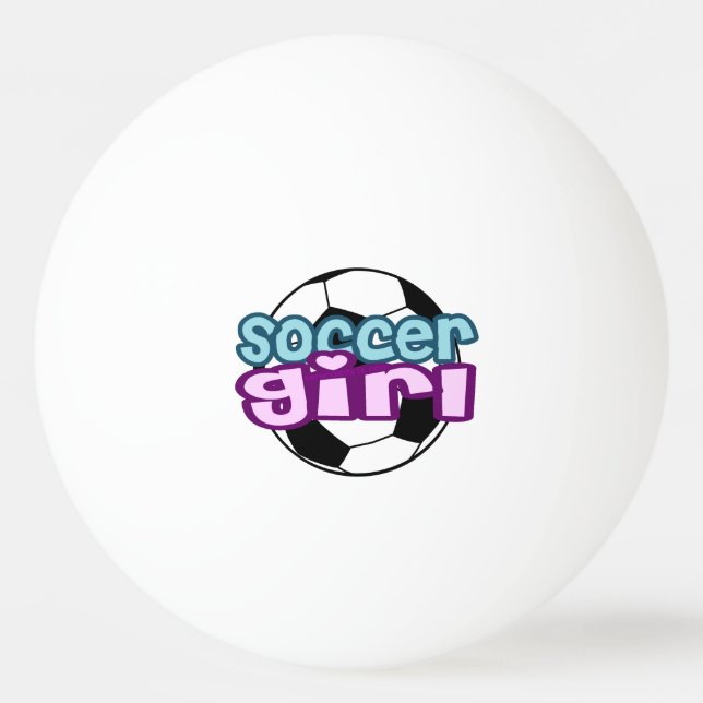 Fußball-Mädchen Tischtennisball (Vorderseite)