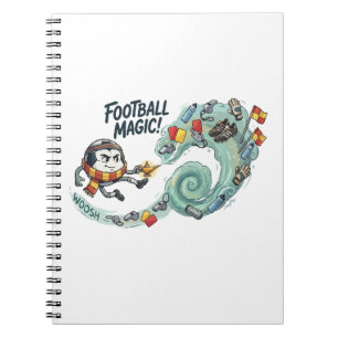 Fußball-Magie-Dschinn-Fußball-Fun-Geschenk Notizblock