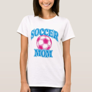FUSSBALL-MAMA AUF WEISSEM SHIRT 1