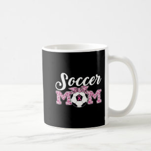 Fußball-Mama Brustkrebs Bewusstsein rosa Band Leo Kaffeetasse