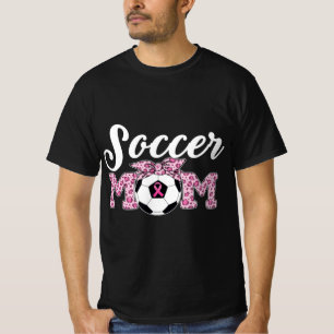 Fußball-Mama Brustkrebs Bewusstsein rosa Band Leo T-Shirt