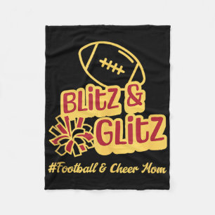 Fußball-Mama Cheer-Mama Blitz- und Glitz-Tanktop Fleecedecke