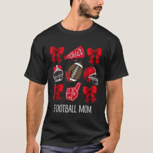 Fußball-Mama-Coquette-Bogen-Mannschaftssport-Saiso T-Shirt