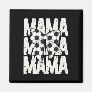 Fußball-Mama Coquette Bogen Sport-Mama Süße Fußbal Magnet