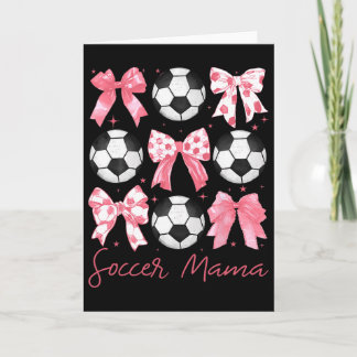 Fußball-Mama Coquette Rosa Schleife Damen Outfit Karte