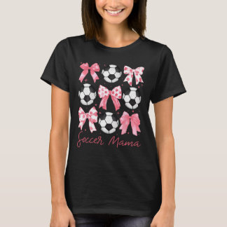 Fußball-Mama Coquette Rosa Schleife Damen Outfit  T-Shirt