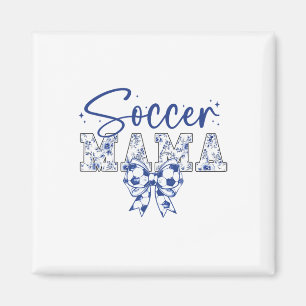 Fußball-Mama Coquette-Schleife Lustiger Fußball Ch Magnet