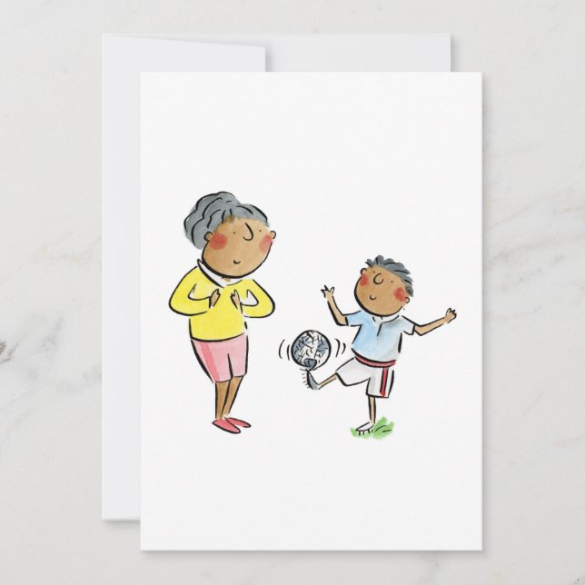 Fußball-Mama Einladung (Vorderseite)