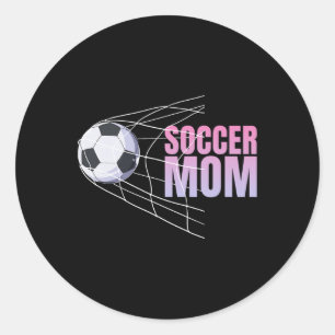 Fußball-Mama-Fußball-Sport-Fußballspieler Runder Aufkleber