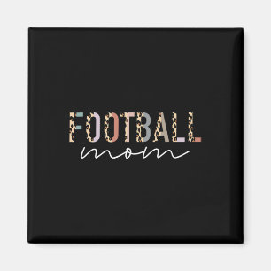 Fußball Mama gibt Leopard Print Football Mama Mot Magnet