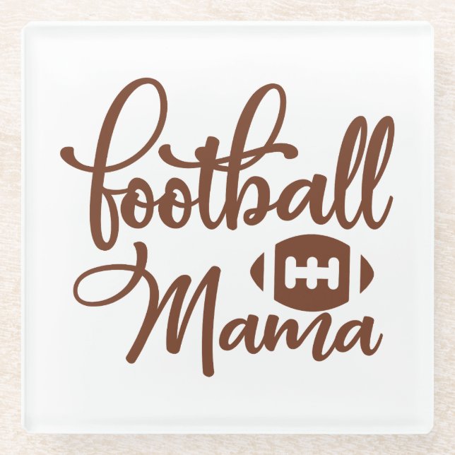 Fußball-Mama Glasuntersetzer (Vorderseite)