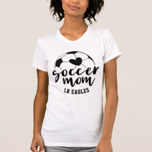 Fußball-Mama Herzball Personalisierter Name und Nu T-Shirt