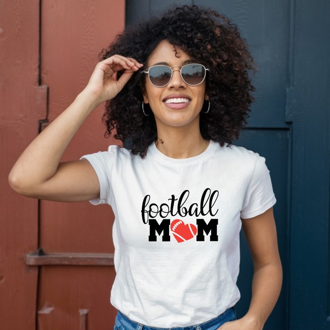 Fußball-Mama - Herzfußball T-Shirt (Von Creator hochgeladen)