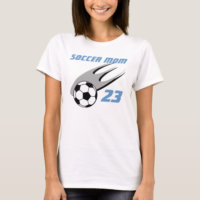 Fußball-Mama - Individuell anpassbarer Sport T-Shirt (Vorderseite)