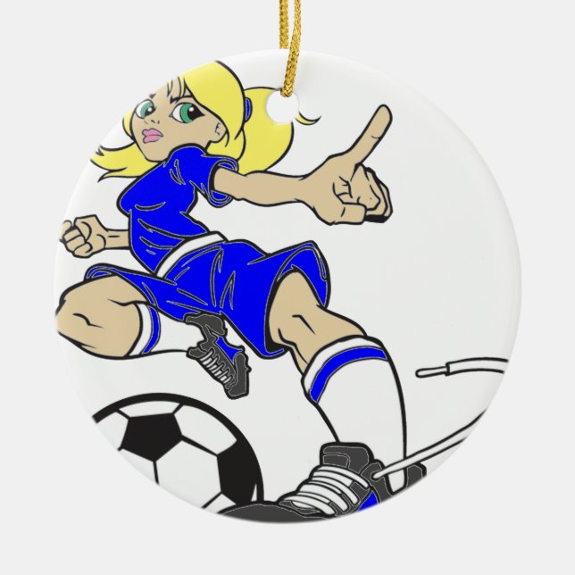FUSSBALL-MAMA KERAMIK ORNAMENT (Vorne)