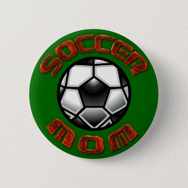 Fußball-Mama-Knopf Button (Vorderseite)
